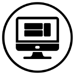 A digital portal interface displaying user login, dashboard, and navigation options for accessing online services or information